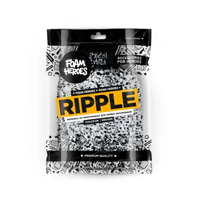 Ripple варежка из микрофибры для мойки автомобиля 17.5х23см, 900г/м2 — Кадр 2