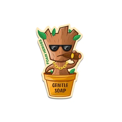 Стикер Foam Heroes Gentle Soap Amber