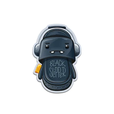 Стикер Foam Heroes Black Slipper