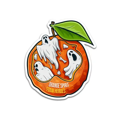 Стикер Foam Heroes Orange Spirit