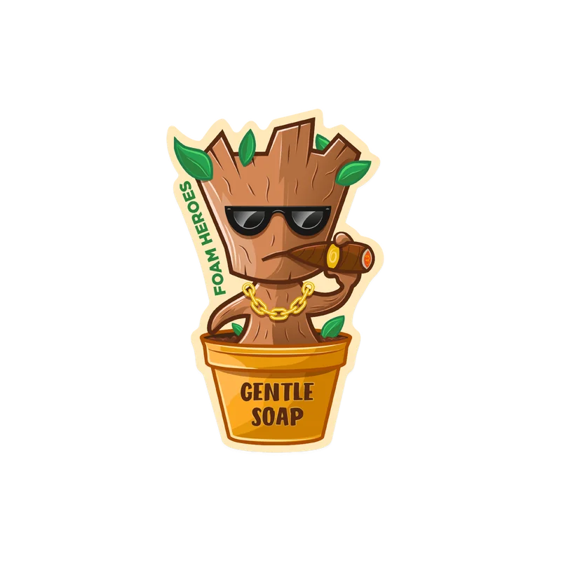 Стикер Foam Heroes Gentle Soap Amber